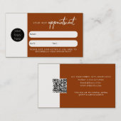 クライアントアポイントメントカードQRコードのビジネスロゴ 名刺 (正面/裏面)