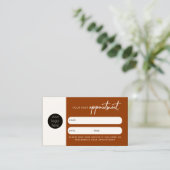 クライアントアポイントメントカードQRコードのビジネスロゴ 名刺 (スタンド正面)