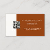 クライアントアポイントメントカードQRコードのビジネスロゴ 名刺 (裏面)