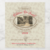 クライアントギフト – カスタム写真付きワインラベル ワインラベル (シングルラベル)