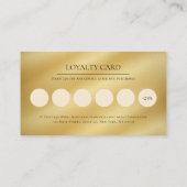 クライアント報酬ミニマリストロゴ金ゴールドネイルアーティスト ロイヤリティカード (裏面)