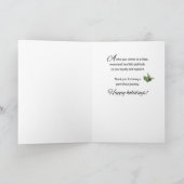 クライアント感謝ビジネスクリスマス(鳥)ショウジョウコウカンチョウ カード (内部)