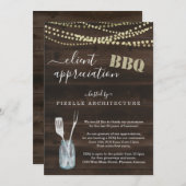 クライアント感謝ビジネスBBQパーティー招待状 招待状 (正面/裏面)