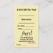 クライアント紹介カード 紹介カード (裏面)