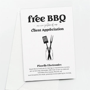 クライアント評価ビジネスBBQパーティの招待状 招待状