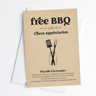 クライアント評価ビジネスBBQパーティの招待状 招待状