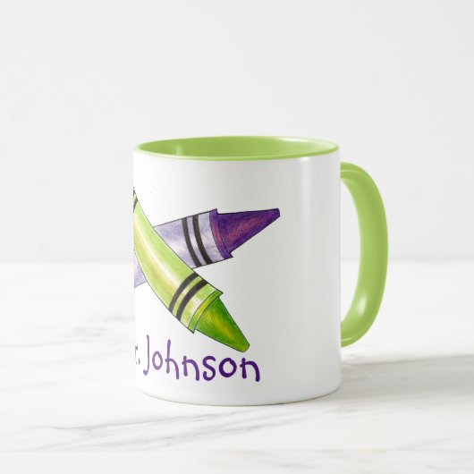 クライアンパーソナライズされたズアート先生アーティストギフトマグ マグカップ (正面右)