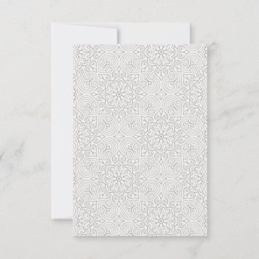 クライエレガントウ華美・ウォーター・カラー結婚・ピーコック 出欠カード (裏面)