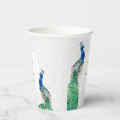クライエレガントウ華美・ウォーター・カラー結婚・ピーコック 紙コップ (右)