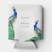 クライエレガントウ華美・ウォーター・カラー結婚・ピーコック 缶クーラー (裏面)