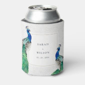 クライエレガントウ華美・ウォーター・カラー結婚・ピーコック 缶クーラー (缶裏面)