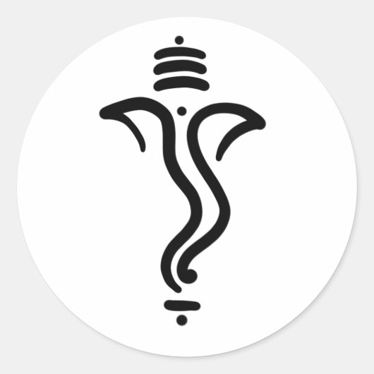 クライエレガントスシンプル・ゲネシュ/インディアン・ゴッド・ステッカー ラウンドシール (正面)