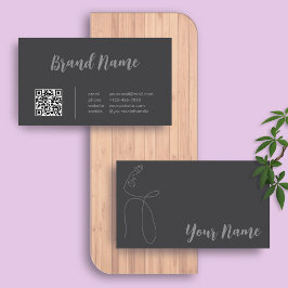 クライエレガントズ書道ラインアートQRコード 名刺