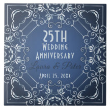 クライエレガント・ブルーとシルバーの結婚記念日