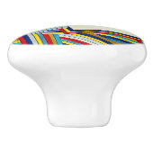 クライスクロスバウハウスモダン幾何学的パターン セラミックノブ (側面)