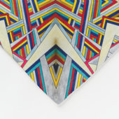 クライスクロスバウハウスモダン幾何学的パターン フリースブランケット (角)