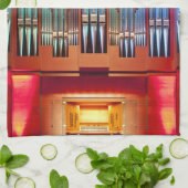 クライストチャーチタウンホールオルガンティータオル キッチンタオル (折り畳み)