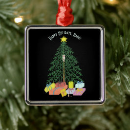 クライストマストツリースクエアメタルツリーオーナメント メタルオーナメント