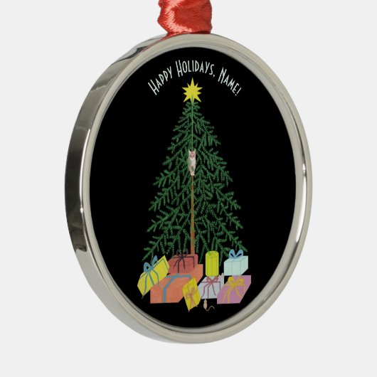 クライストマストツリーメタルツリーラウンドオーナメント メタルオーナメント (右)