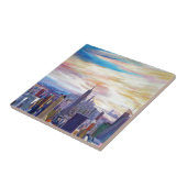 クライスラおよび帝国国家とのNYCのパノラマ タイル (側面)