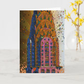 クライスラの建物の上のクローズアップ#1 カード (黄色い花)