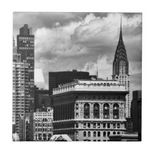 クライスラの建物、Flatironの建物、空の家BW タイル