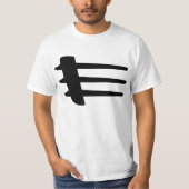 クライスラの集中砲火の側面の条板の基本的な白いTシャツ Tシャツ (正面)