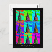 クライスラーの建物アートのポップ・アートのトップ ポストカード (正面/裏面)