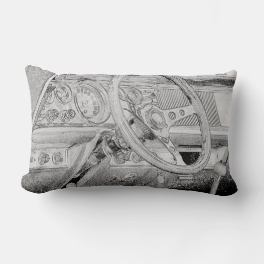 クライスラーニューヨーカーのダッシュボードホイールスケッチクッション ランバークッション (正面)