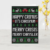 クライスラーメリーー – ハッピークリムス、危機メリークリスマス カード (黄色い花)
