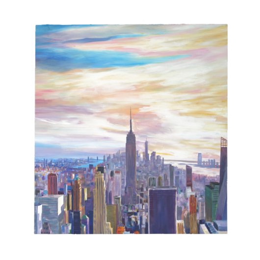 クライスラー州とエンパイア州のNYCパノラマ ノートパッド (正面)