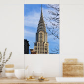 クライスラー建物の上部、裸木 ポスター (キッチン)