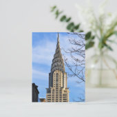 クライスラー建物の上部、裸木 ポストカード (スタンド正面)