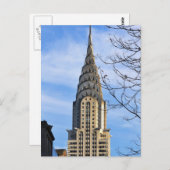 クライスラー建物の上部、裸木 ポストカード (正面/裏面)