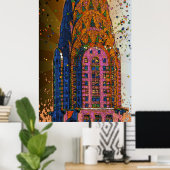 クライスラー建物トップクローズアップ#1 ポスター (ホームオフィス)