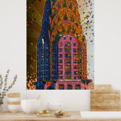 クライスラー建物トップクローズアップ#1 ポスター (キッチン)