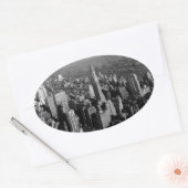 クライスラー建物ニューヨークマンハッタン 楕円形シール (封筒)