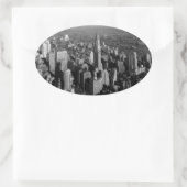 クライスラー建物ニューヨークマンハッタン 楕円形シール (バッグ)