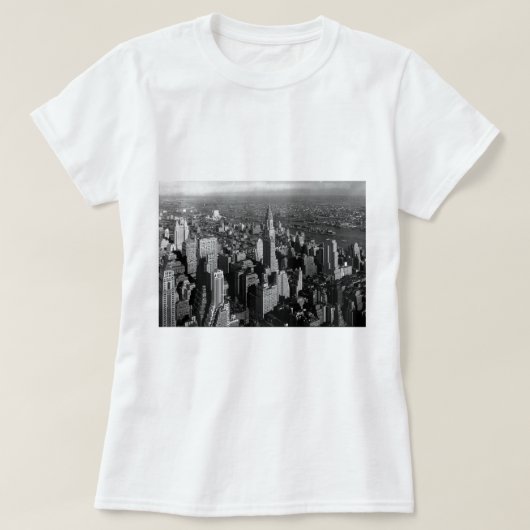 クライスラー建物ニューヨークマンハッタン Tシャツ (デザイン正面)