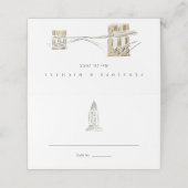 クライスラー建物ニューヨー結婚クシティの折り曲げ プレイスカード (外部開封)