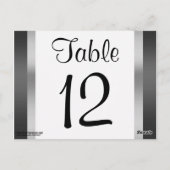 クライスラー建物ブラックシルバーテーブル番号 ポストカード (裏面)