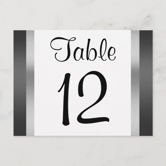 クライスラー建物ブラックシルバーテーブル番号 ポストカード (正面)