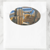 クライスラー建物:ガーゴイル 楕円形シール (バッグ)