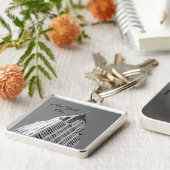 クライスラー建物NYCプレミアムキーチェーン キーホルダー (側面)