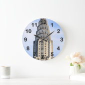 クライスラー建物NYC時計の上部 ラージ壁時計 (ホーム)