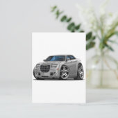 クライスラー300銀カー ポストカード (スタンド正面)