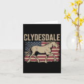 クライデスデールホースジャイアントホースポニーライディング カード (黄色い花)