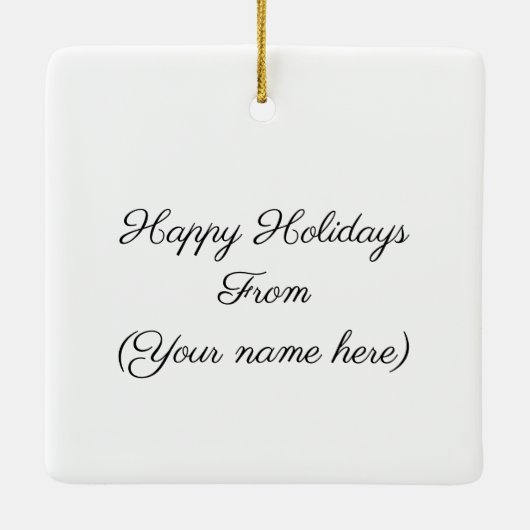 クライデスデール馬乗りクパーソナライズされたリスマス セラミックオーナメント (裏面)