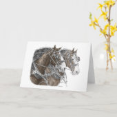 クライデール荷車を引くホースチーム カード (黄色い花)