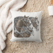 クライデール荷車を引くホースチーム クッション (ブランケット)